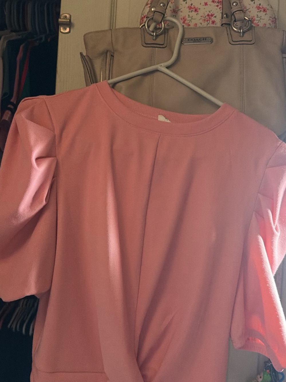 Nordstrom Pink Puff Sleeve Blouse